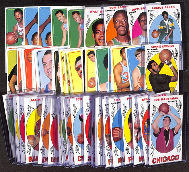 Lot of (27) 1969 Topps Basketball & (40) 1970 Topps Basketball Cards w. 1969 Connie Hawkins 